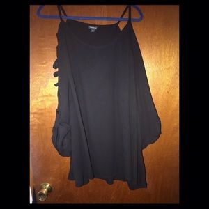 Torrid blouse, caged arms 4x